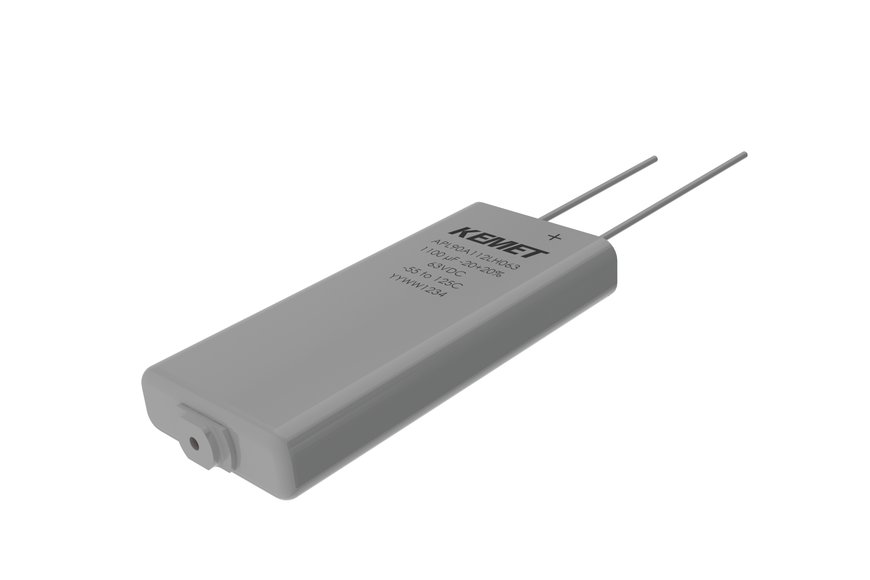 For 48 V applications: Rutronik introduces the new aluminum polymer rectangular capacitors of the APL90 series from KEMET