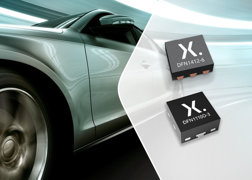 Nexperia now offers automotive qualified small-signal MOSFETs in tiny DFN1110D-3 and DFN1412-6 packages