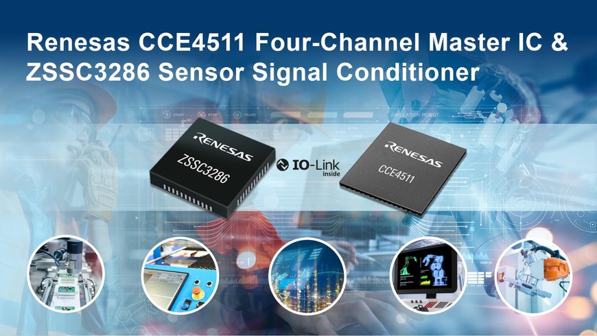 Renesas Introduces Four-Channel Master IC & Sensor Signal Conditioner for the Growing IO-Link Market