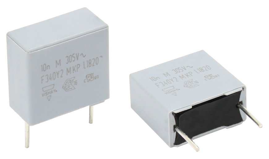 Rutronik now offers the F340 Y2 interference suppression film capacitors from Vishay