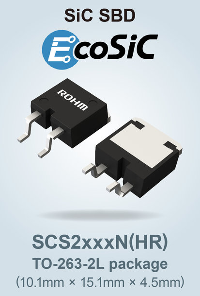 ROHM’s New SiC Schottky Barrier Diodes for High Voltage xEV Systems: Featuring a Unique Package Design for Improved Insulation Resistance