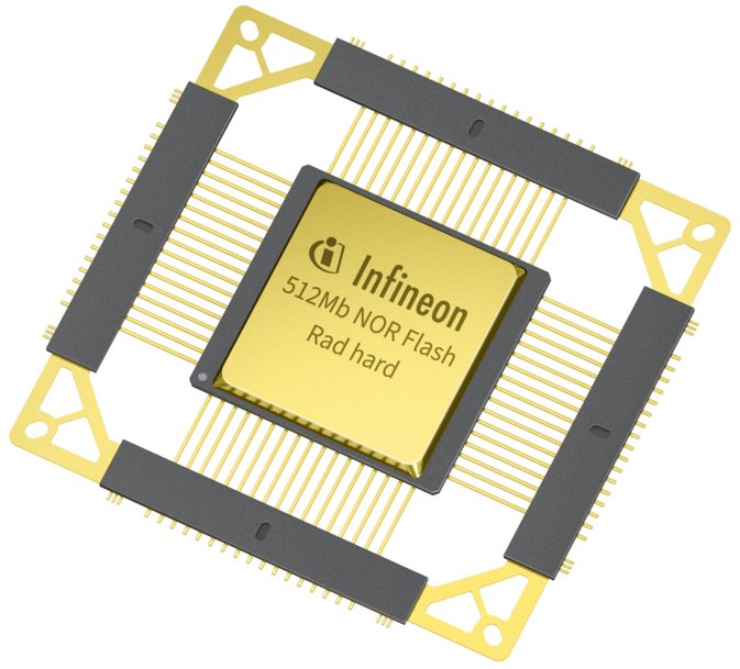 Infineon delivers industry’s first radiation-hardened-by-design 512 Mbit QML-qualified NOR Flash for space industry applications