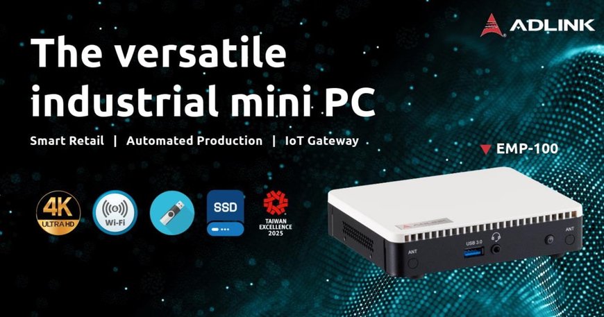 ADLINK Develops Palm-Size Fanless Mini PC with IoT Connectivity