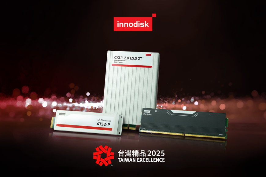 Innodisk Wins 2025 Taiwan Excellence Award for Three Major Memory and Storage Solutions 