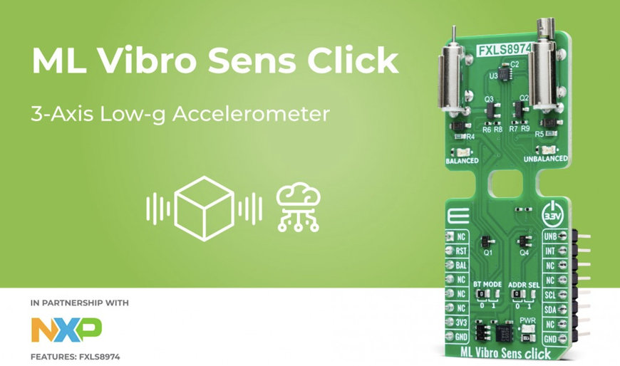 New Click board from MIKROE helps develop and train ML models for vibration analysis